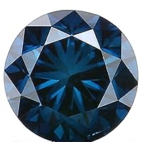 0.51 Ct Natural Loose Diamond, Blue Diamond, Round Diamond, Round Brilliant Cut Diamond, Sparkling Diamond, Rustic Diamond, L657