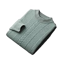 Mountain Cashmere Sweater Men's Round Neck Fall and Winter Pullover Long Sleeve Casual Cashmere Sweater