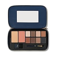 The Essential Eye and Face Palette - Eyeshadows, Blush, and Highlighter - Essential Makeup Products - Convenient for Travel - Creates Professional Cosmetic Looks - 1 pc