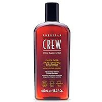 American Crew Shampoo for Men, Daily Deep Moisturizer, Naturally Derived, Vegan Formula, Citrus Mint Fragrance, 15.2 Fl Oz