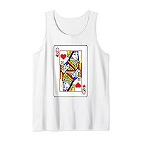 Queens Of Hearts Poker Card Games Playing Cards Black Jack Tank Top
