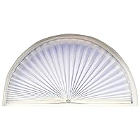 No Tools Original Arch Light Filtering Pleated Fabric Shade White, 72 in x 36 in