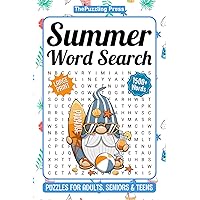 Summer Word Search For Adults Large Print: 1500+ Relaxing Words, Summer Themed Word Find Puzzle Book For Kids, Teens And Seniors, Seasonal Wordsearch Summer Word Search For Adults Large Print: 1500+ Relaxing Words, Summer Themed Word Find Puzzle Book For Kids, Teens And Seniors, Seasonal Wordsearch Paperback Spiral-bound