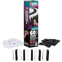 Spin Master Games H5 Domino Creations, 60-Piece Black/White Set by Domino Artist Youtuber Lily Hevesh Classic Family Game, for Adults and Kids Ages 5 and up