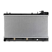 DNA Motoring OEM-RA-1574 OE Style Bolt-On Aluminum Core Radiator Replacement Compatible with 93-98 Impreza AT&MT, 27-1/16
