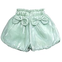 iiniim Toddler Kids Silky Bow Summer Shorts Baby Girls Bloomers Diaper Cover