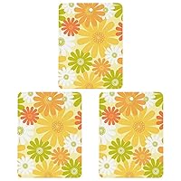 Chrysanthemum Daisy Floral Air Freshener for Car 3 Pack Rearview Mirror Hanging Aromatherapy Scented Cards Car Accessory