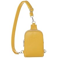 Haytijoe Crossbody Fanny Packs for Women, Small Leather Sling Bag Mini Chest Purse Belt Bag for Traveling Hiking Walking (7-Yellow)