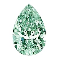 0.90 CT VVS1 Pear Cut Loose Real Moissanite Use 4 Pendant/Ring Off Ice Blue Color