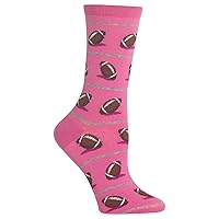 Hot Sox Womens Football Socks, Pink, 1 Pair, Womens Shoe 4-10