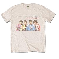 Beatles SGT Pepper LP Here Now Men's T-Shirt, Tan (XX-Large)