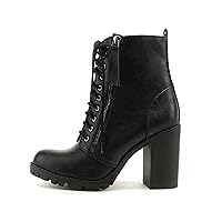 Soda Women's Malia Combat Boot (Black*, us_footwear_size_system, adult, women, numeric, medium, numeric_8_point_5)