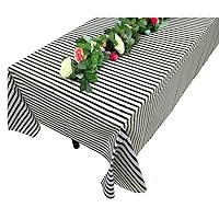 2 Pcs Striped Plastic Print Tablecloths Disposable Table Cover Thickened Rectangle Tablecover, Kitchen Picnic Wedding Birthday Party Table Covers, 54