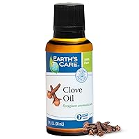 Earth’s Care Clove Oil - Essential Oil for Aromatherapy - 100% Pure Clove Oil - Steam Distilled - 1 Fl OZ