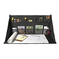 PRO WS3800 Portable Standing Desk, Workbench, Station, Storage for Jobsite, Garage, Office, Shop, Hanging Work Surface, Black
