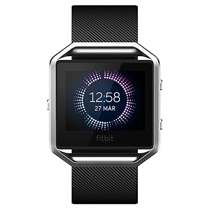 Fitbit Blaze Smart Fitness Watch,Time Display Black, Silver, Large (6.7 - 8.1 Inch)