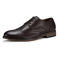 Men's Oxfords Classic Wingtip Lace Up Dress Shoes Comfortable Business Office Formal Shoes