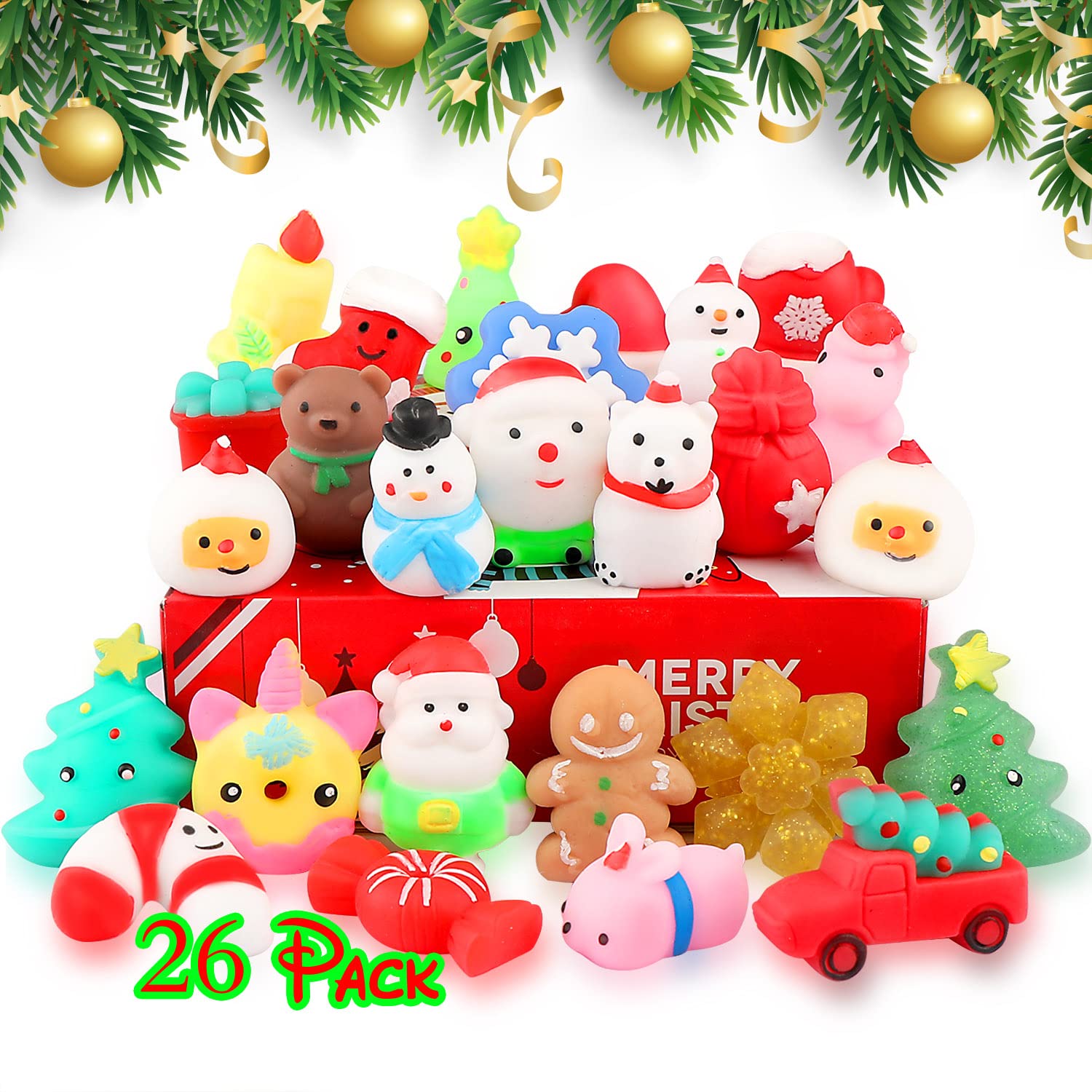 100 Pack Mochi Squishy Toy Mini Squishies Party Favors Fidget Toys for Kids  Adults,Christmas Stocking Pinata Goodie Bag Stuffers Birthday Gifts Stress