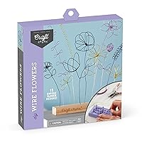 Craft Crush Wire Flowers - Create Unique Craft Wire Flower Designs with Easy to Use Tool and Guide with Display Stand - for Teens and Adults Ages 12, 13, 14, 15 and Up