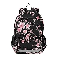 ALAZA Cherry Blossom Sakura Floral Laptop Backpack Purse for Women Men Travel Bag Casual Daypack with Compartment & Multiple Pockets