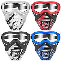 YScare 2 Pack Tactical Mask Compatible with Nerf Rival Apollo Zeus Khaos  Atlas & Artemis Blasters Rival Airsoft Mask Detachable Masks for Kids  Shooting Game Cycling Cosplay Party White+Black