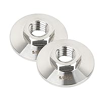 2Pcs 5/8-11 Angle Grinder Flange Nut Replacement Compatible Angle Grinder Metal Angle Grinder Disc Quick Change Locking Flange Nut
