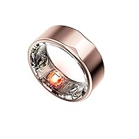 Smart Ring - No Need to Subscribe to The Application, Sleep Tracker, Heart Rate Monitoring, Fitness Tracker, 6-10 Days Battery Life (Rose Gold, 10#-Circumference 62.1mm)