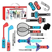 12 in 1 Switch Sports Accessories Bundle - 2024 Family Party Pack Game Accessories Set Kit for Nintendo Switch & OLED Sports Games
