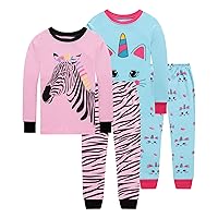 Dolphin&Fish Boys and Girls Soft Pajamas 100% Cotton Toddler Pjs Long Sleeve Kid Sleepwear Sets