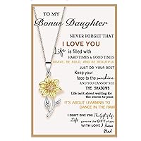 Tarsus Sunflower Necklace, Sunflower Gifts Ideas for Daughter Niece Bestfriend Women Teenage Teen Girls Jewelry