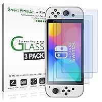 Tempered Glass Screen Protector Compatible with Nintendo Switch OLED model 2021 (3-Pack)