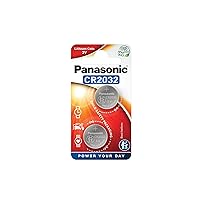 Panasonic One (1) Twin Pack (2 Batteries) CrCR2032 Lithium Coin Cell Battery 3V Blister Packed
