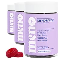 MENO Gummies for Menopause, 30 Servings (Pack of 3) - Hormone-Free Menopause Supplements for Women with Black Cohosh & Ashwagandha KSM-66 - Helps Alleviate Hot Flashes, Night Sweats, & Mood Swings