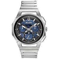 BULOVA Blue Stainless Steel Watch-96A205