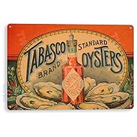 TIN Sign: B203 Tabasco Oysters Tin Metal Sign 100030641782