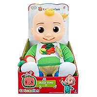 CoComelon Snack Time Features JJ Doll with Red Apple Plush - Plays Sounds, Phrases, and Clips of ‘Yes Yes Vegetables Song’ - Toys for Kids, Toddlers and Preschoolers