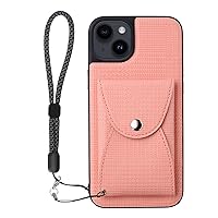 ViLi TH-P iPhone 15 Plus Compatible Pouch, Removable, Back Case, Card Storage, Stand Function, Salmon, Pink, CIH15P-VL-TH-P-PK