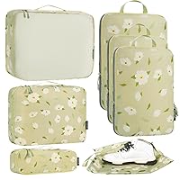 Bagail Ultralight Packing Cubes 7 Set, 3 Compression Packing Cubes 3 Packing Organizers With 1 Shoe Bag