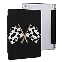 Racing Checkered Flag Funny Case with Kickstand Card Slot Pen Holder for iPad Pro 2020 （11in）/ 2020 （10.2in）/ 2020 AIR 4 （10.9in）/ Pro 2021 （11in）
