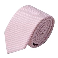 Jacob Alexander Men's Seersucker Striped Pattern Extra Long Neck Tie