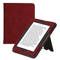 kwmobile Case Compatible with Barnes & Noble Nook Glowlight 4 Plus Case - Cover for eReader with Magnetic Closure - Dark Red