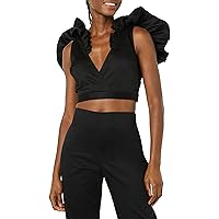 Making The Cut Women's Ruffle Sleeveless Top with Tie Back