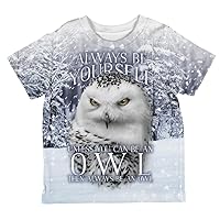 Always Be Yourself Unless Snowy Winter Owl All Over Toddler T Shirt