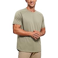 CRZ YOGA Men's Lightweight Short Sleeve T-Shirt Quick Dry Workout Running Athletic Tee Shirt Tops
