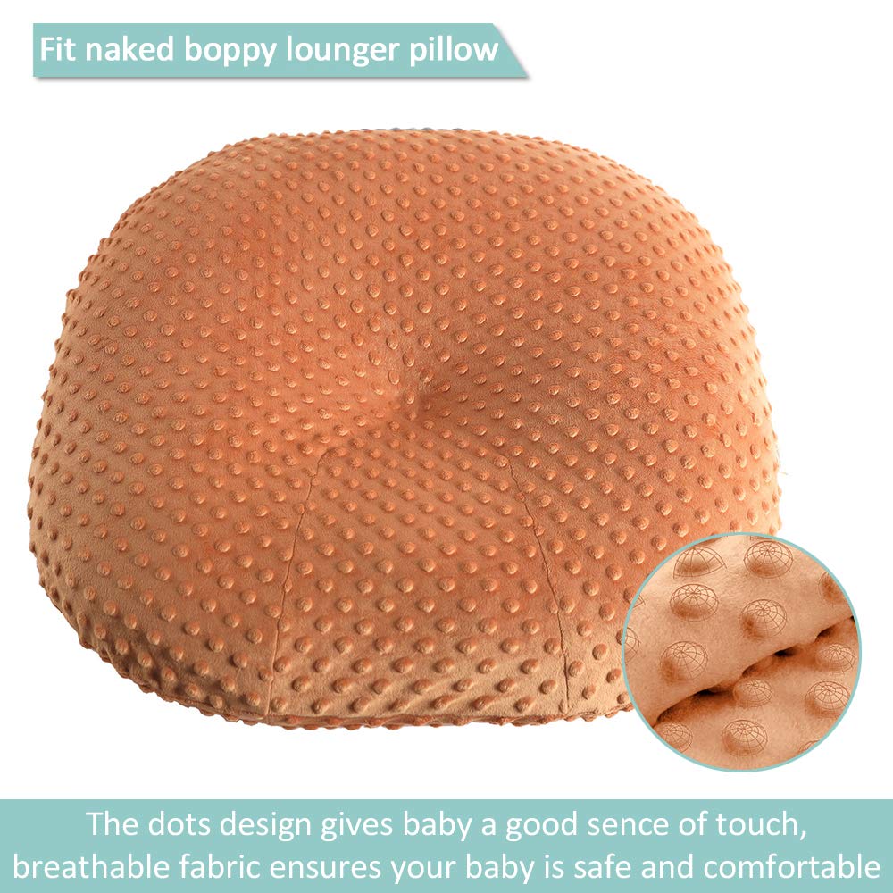 Owlowla Newborn Lounger Cover,Minky Removable Slipcover Fits Newborn Lounger for Baby Boy Girl(Caramel)