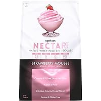 Syntrax Nutrition Nectar Sweets, 100% Whey Isolate Protein Powder, Strawberry Mousse, 2 lbs