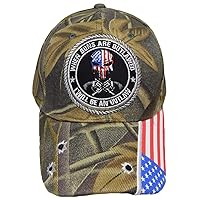 When Guns are Outlawed I Will Be an Outlaw Skull Camouflage Embroidered Hat Cap