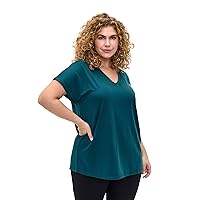 Zizzi Active by Women's V-Neck T-Shirt, Large Sizes, Size 42-60