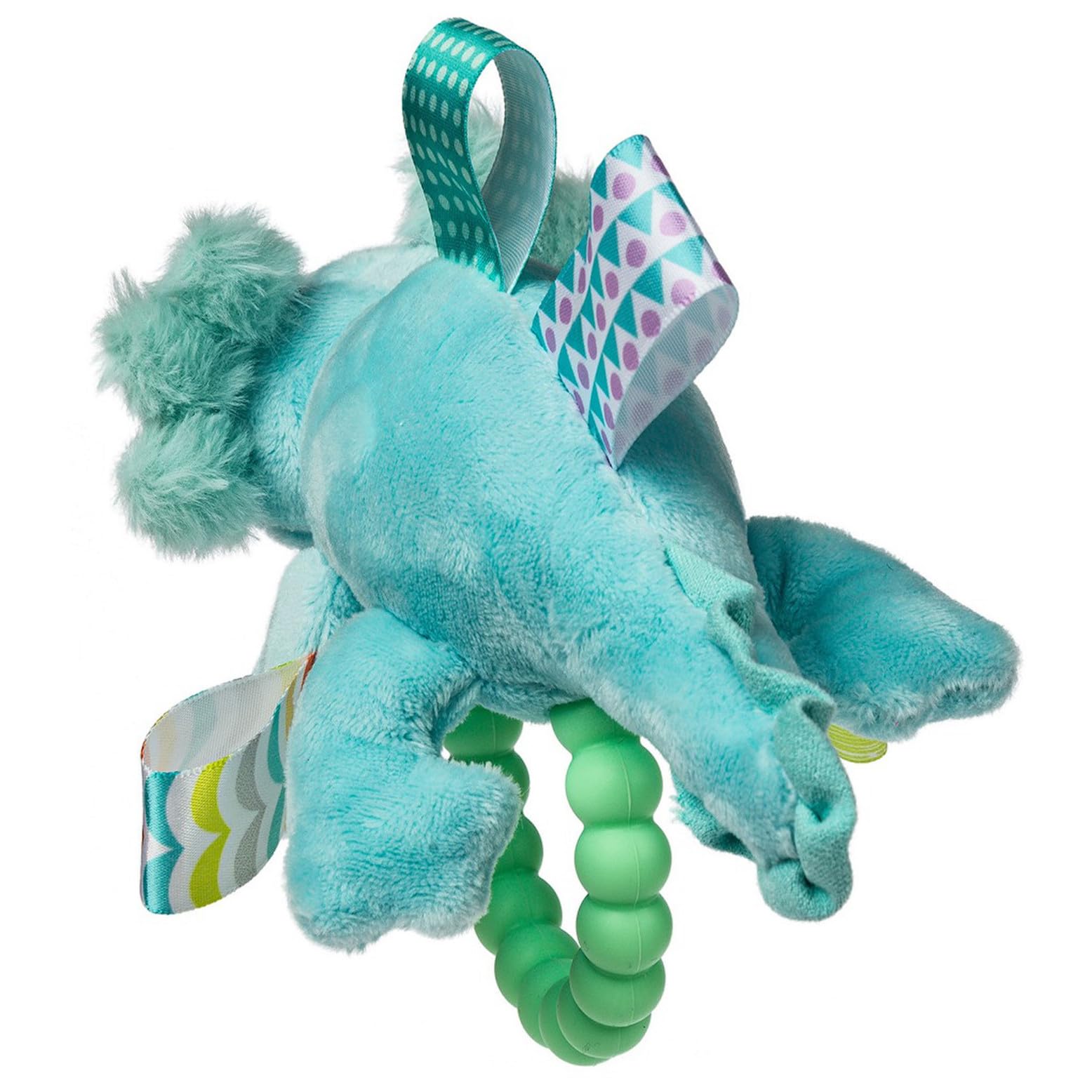 Taggies Soft Baby Rattle with Soothing Teether Ring and Sensory Tags, 6-Inches, Fizzy Aqua Axolotl