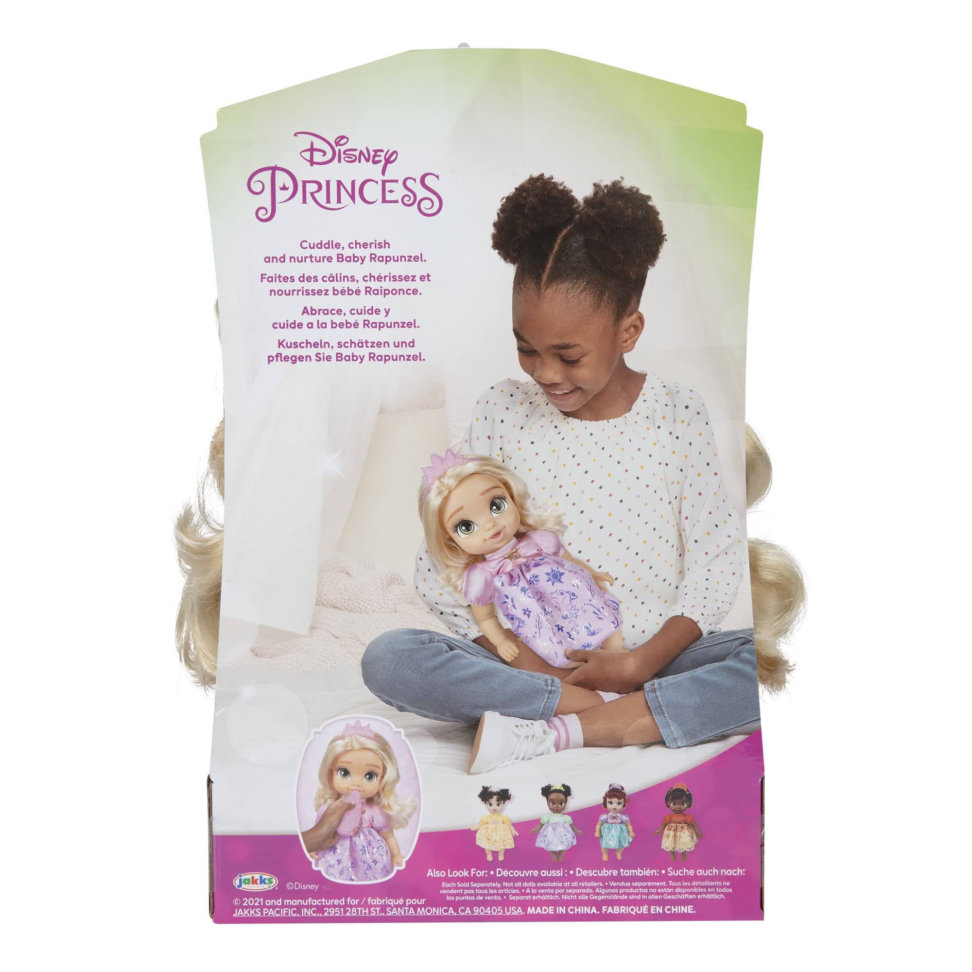 Disney Princess Rapunzel Baby Doll with Baby Bottle & Tiara